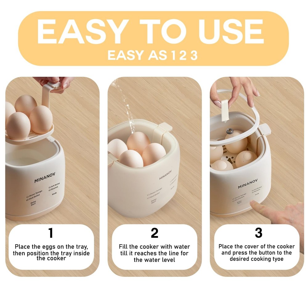 Egg Maker - Egg Cooker with Auto Shut Off and Alarm- Egg Maker Machine for Ha...