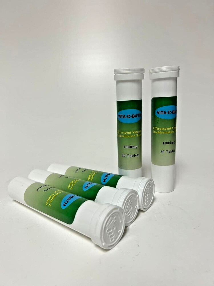 Vitamin C Bath Dechlorination Tablets Effervescent Vitabath 200 Tablets 2 PACK