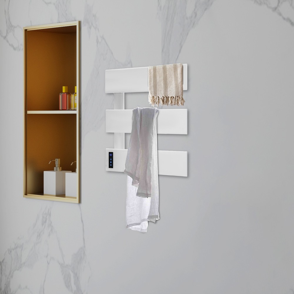 Electric Towel Rack, Wall-Mounted Heater with Timer & Temperature Control