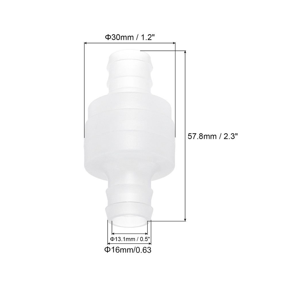 5Pack Non Return Check Valves 5/8" Dia One Way Inline Hose Connector