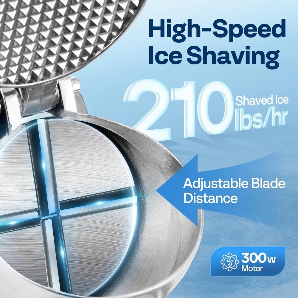 User-Friendly Electric Ice Crusher with Adjustable Texture - 4 Blades, 9.2 lbs