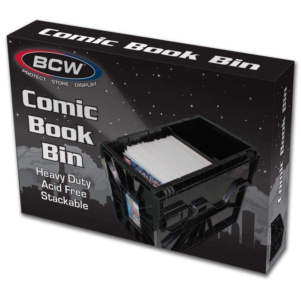 x2 BCW Short Comic Bins Long Term Plastic Storage Boxes Each Hold 150 Bagged BCW