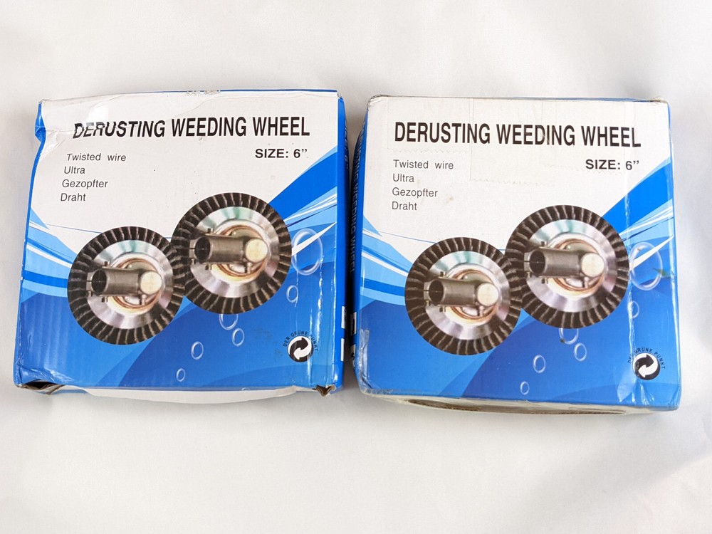 New Derusting Weeding Wheel Size 6" Twisted Wire. New Opened Box
