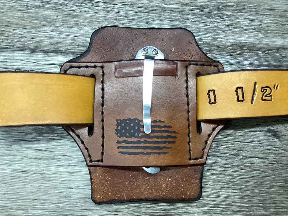 Leather Folding Clip Knife Sheath (Sheath Only)