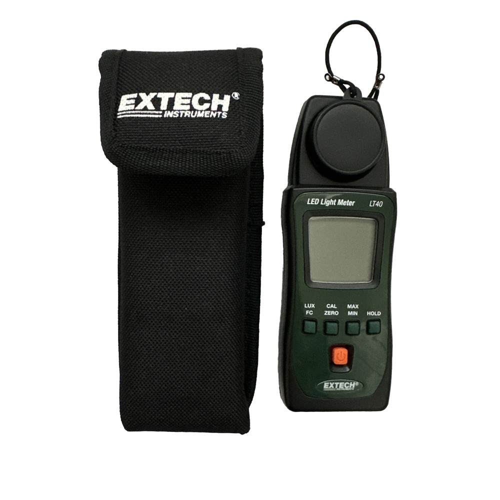 Extech LT40 LED Light Meter With Carrying Case High Accuracy Device
