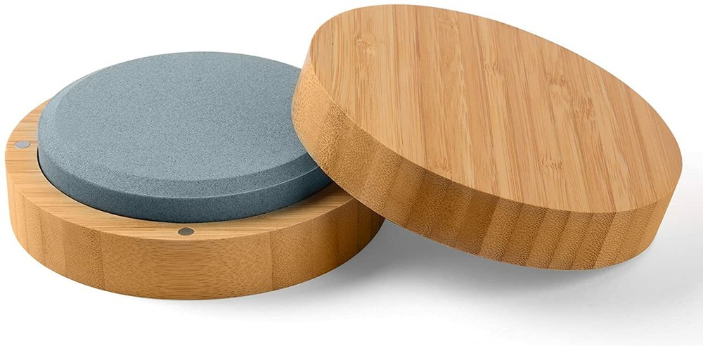 SATC Multipurpose Dual Grit Sharpening Stone Tool Puch Whestone with Bamboo Box