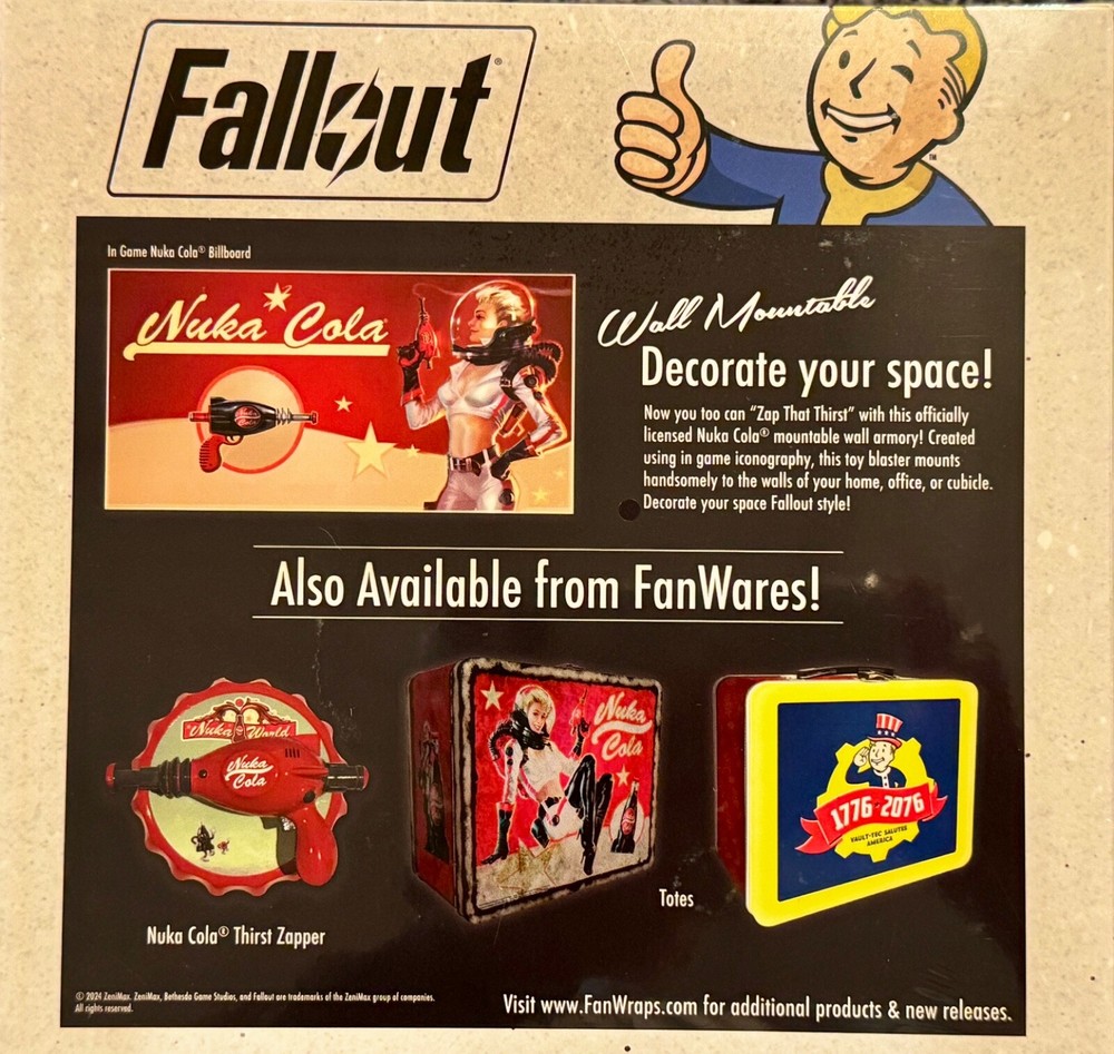 FALLOUT • PX Excl • Pre-Nuclear VAULT-TEC • Tin Tote + Blaster • Ships Free