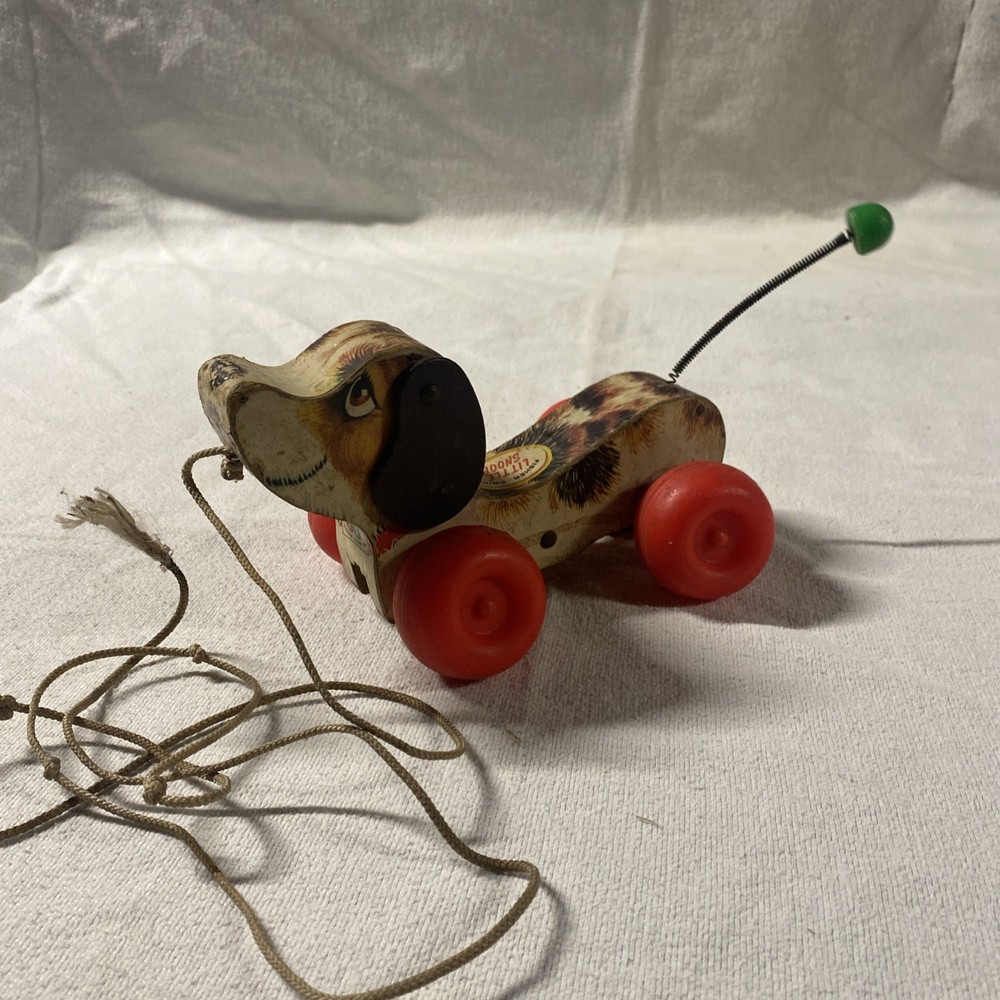 Pull Toy wooden dog