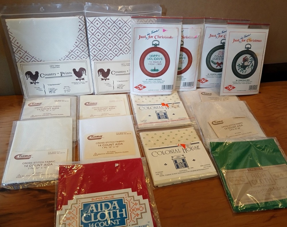 Cross Stitch Fabric & Small Kits Mixed Lot