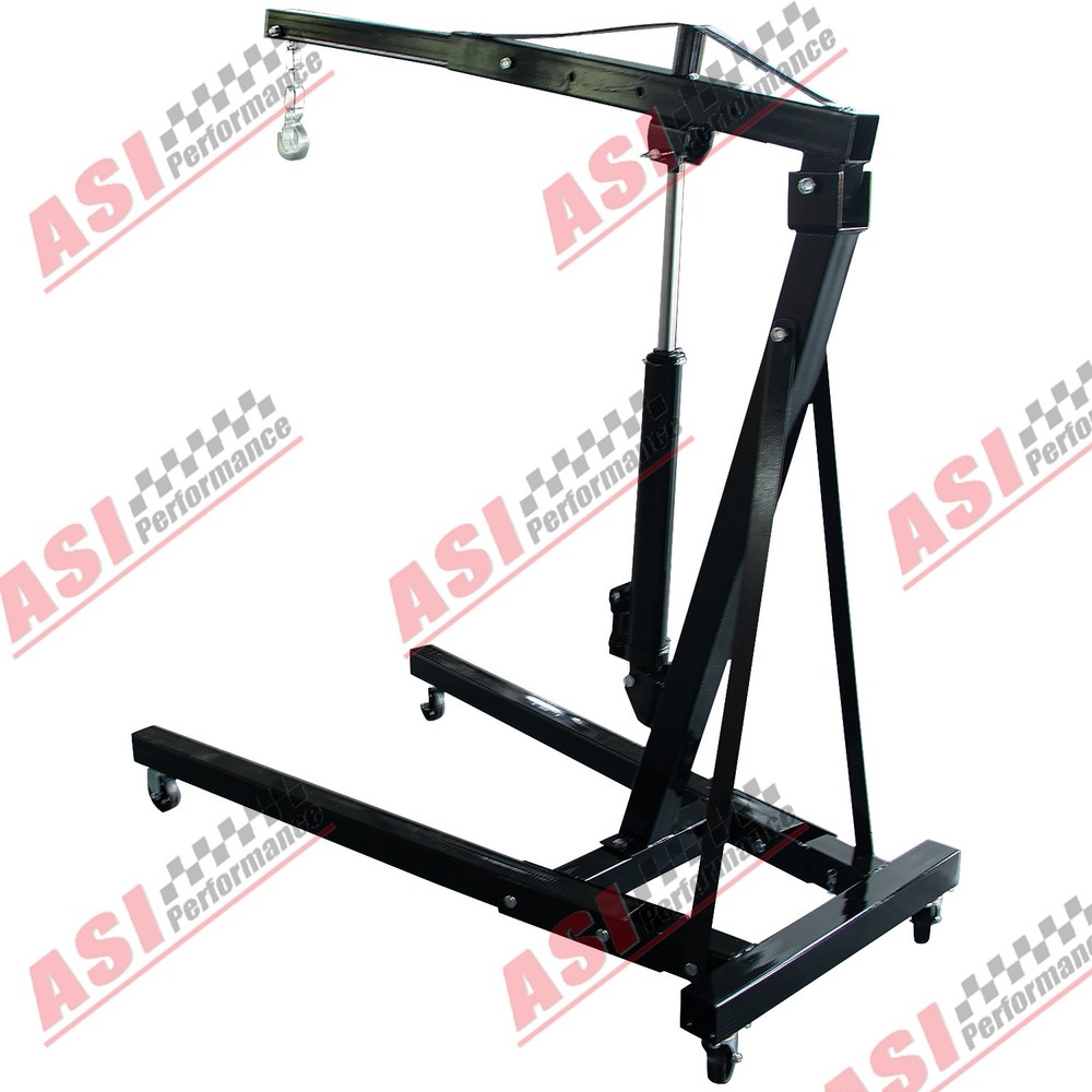 1Ton Adjustable Foldable Hydraulic Engine Hoist Crane Lift 4 Adjustable Position