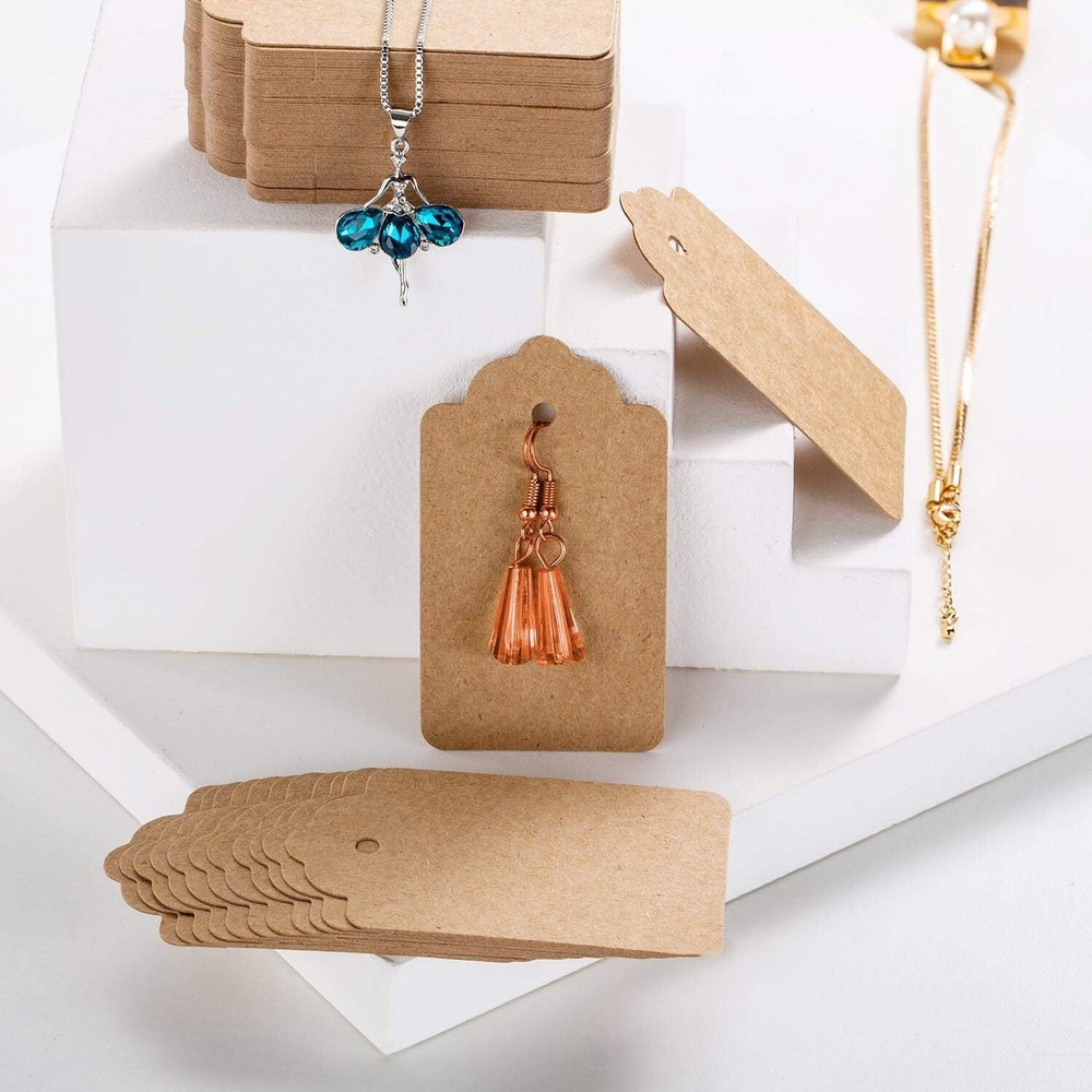 Gift Tags,200 Pcs Kraft Paper Gift Tags with String Vintage Gift Tags Brown