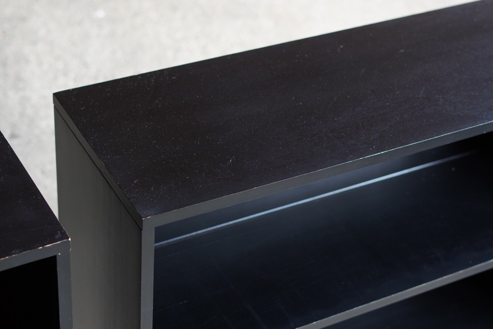 Paul McCobb Planner Group Modular Bookcases Black Lacquer