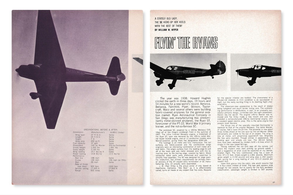 Ryan SC Aircraft Report 3/25/2025x