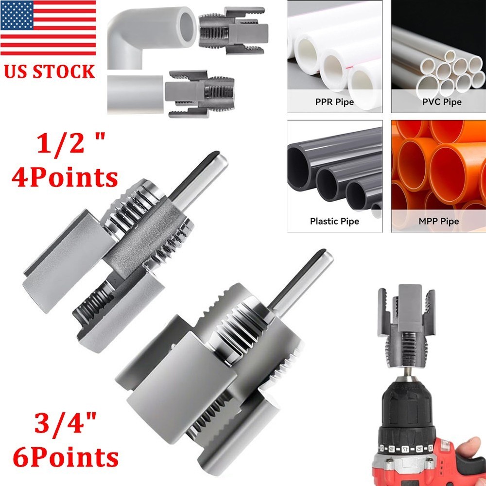 Integrated Internal & External Pipe Threading-Tool PVC Pipe Threader Cutting Kit
