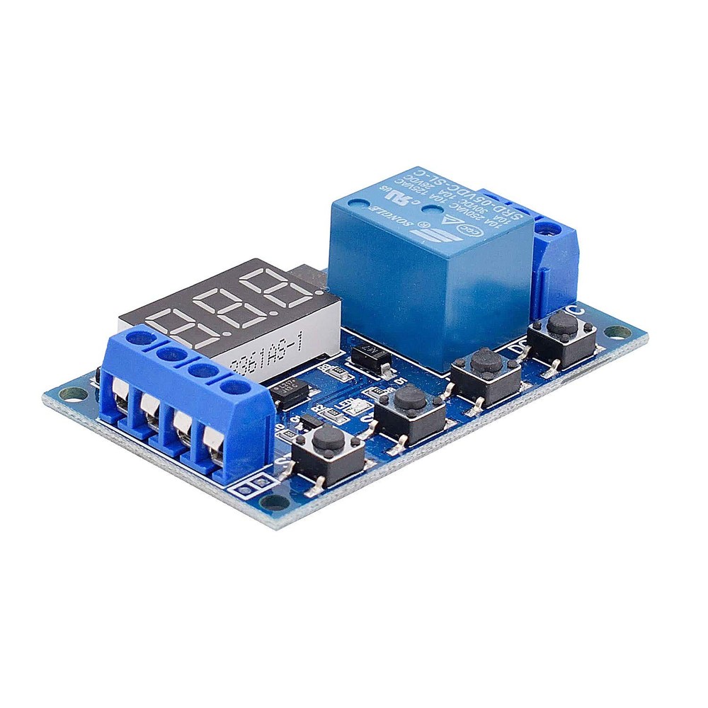 [2 Pack] DC 6-30V Timer Relay Programmable Delay Module Cycle Blue