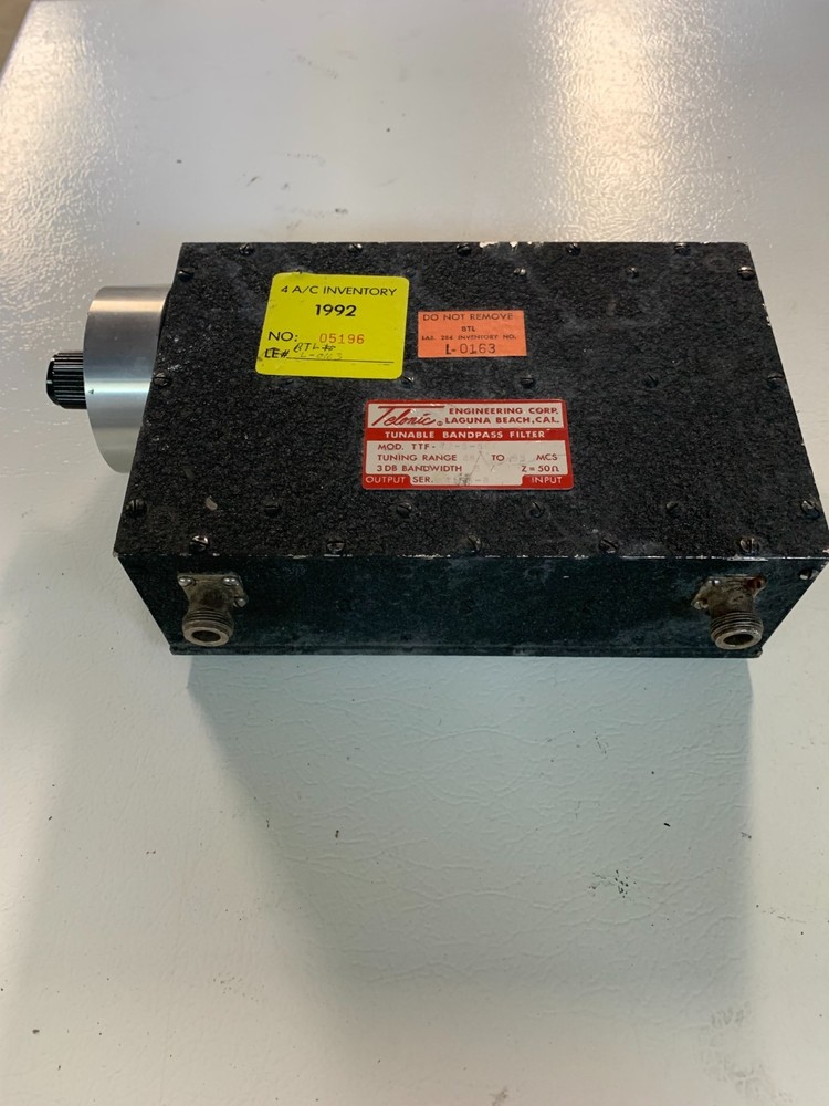Telonic Engineering Tunable Bandpass Filter TTF Series – RF / Microwave Test Equ