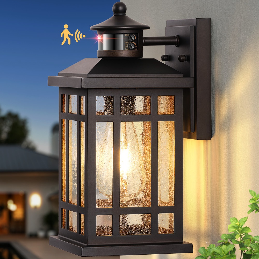 Motion Sensor Outdoor Wall Light, Adjustable Outside Lights for House