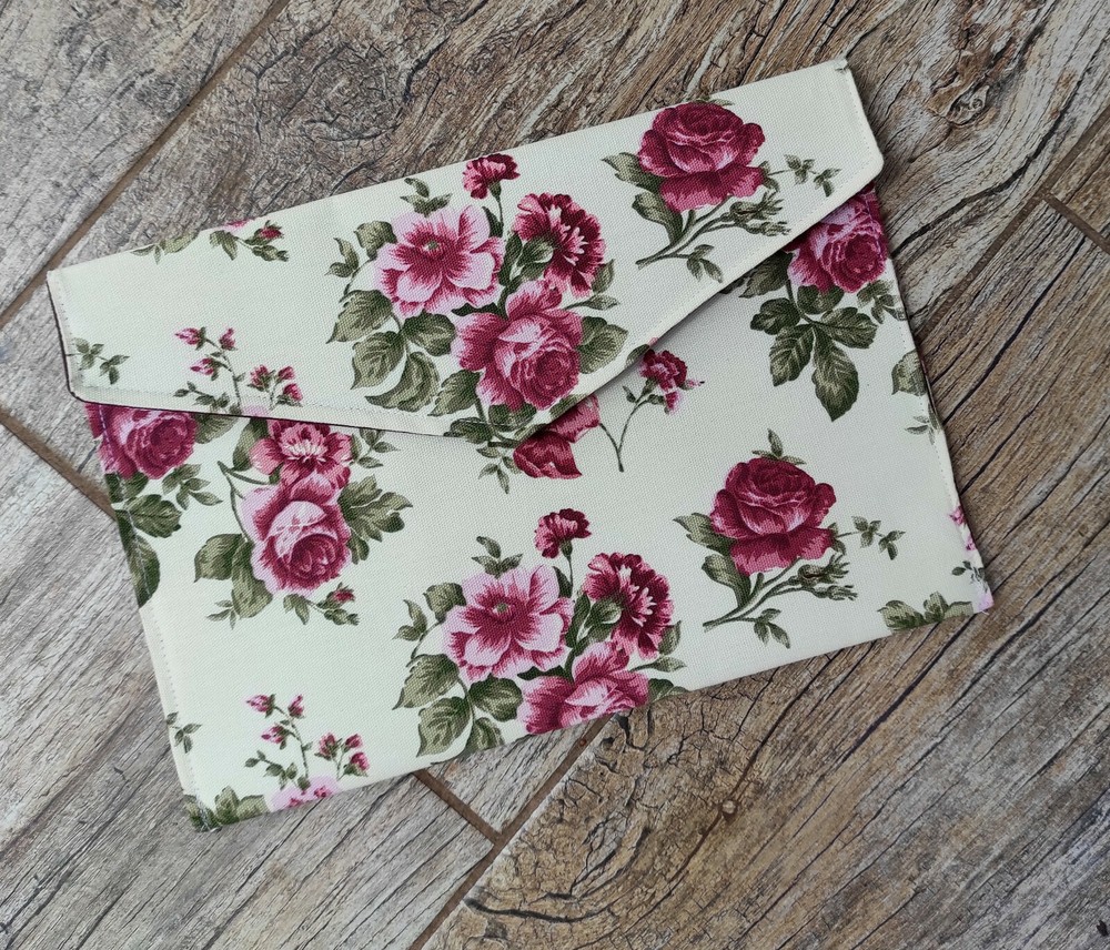 Romantic Floral Textile File PocketA4 size Fabric Document Bag Office Envelope