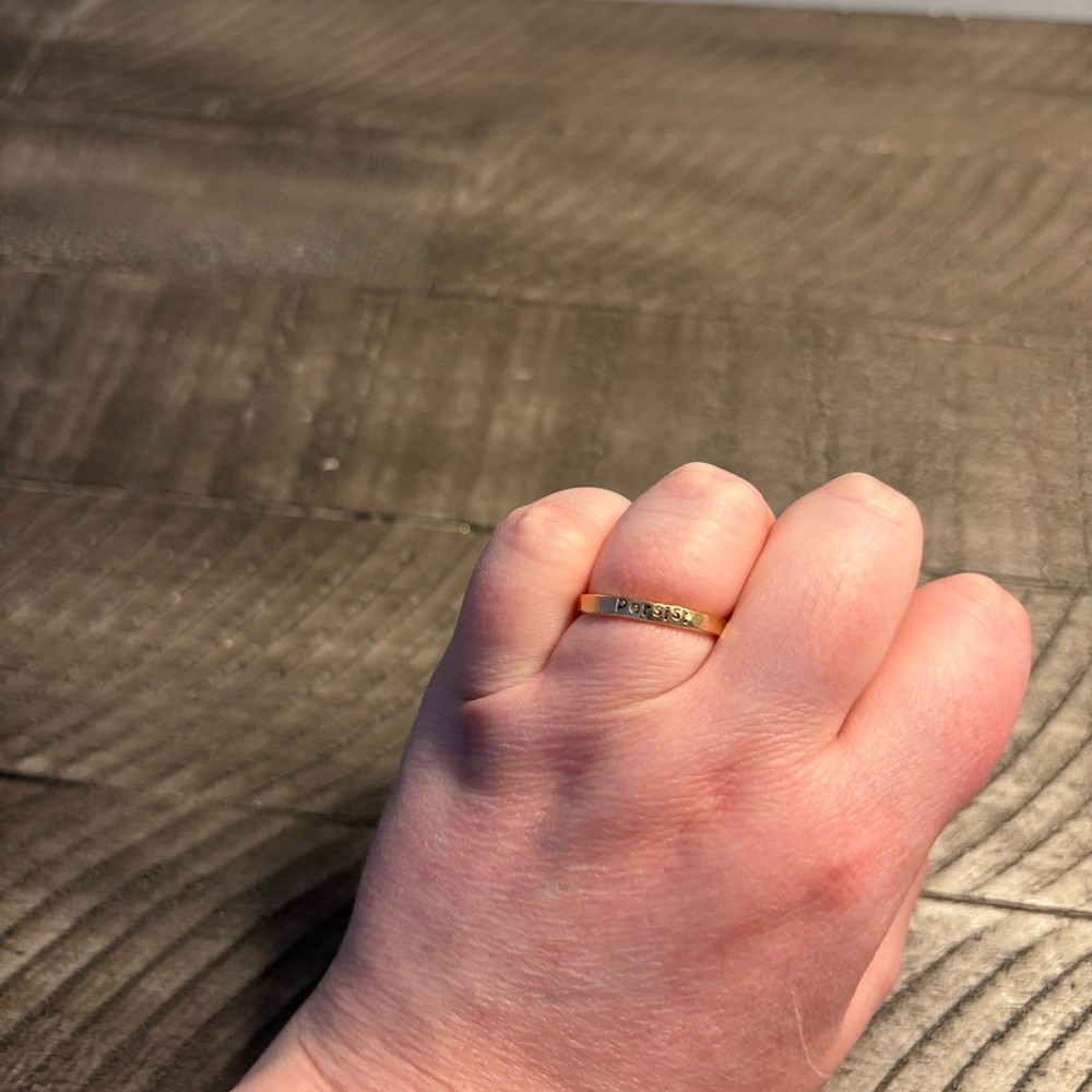 Stackable Dainty “Persist” Ring Size 6