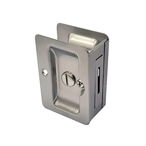 Premium Quality Solid Brass Rectangular 1 Pack(Privacy Lock) Satin Nickel