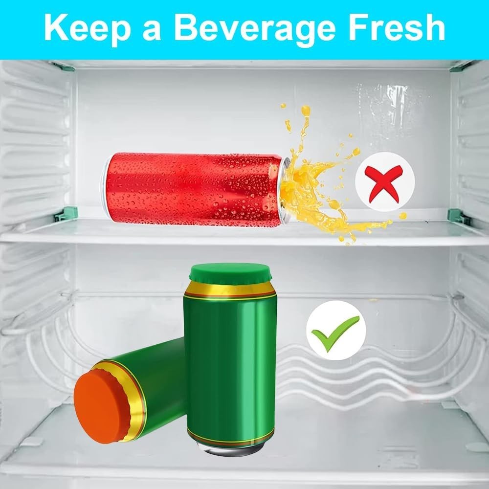Multi-Purpose Reusable Silicone Can Covers | 6 Pack for All Beverage Sizes
