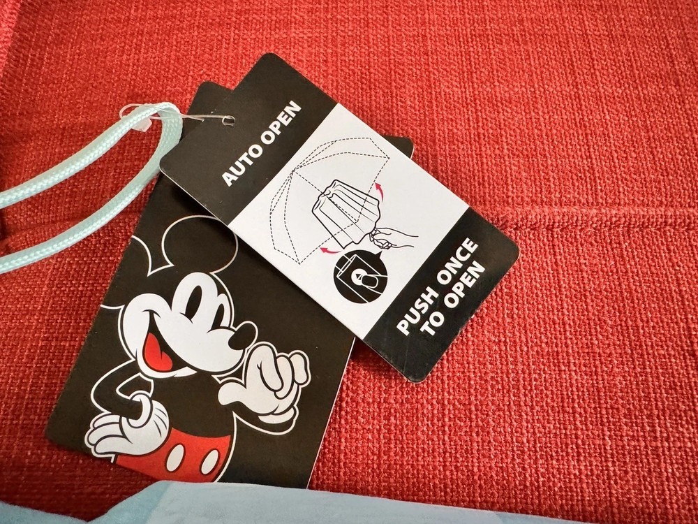 Disney Mickey Mouse Rain Umbrella Auto Open