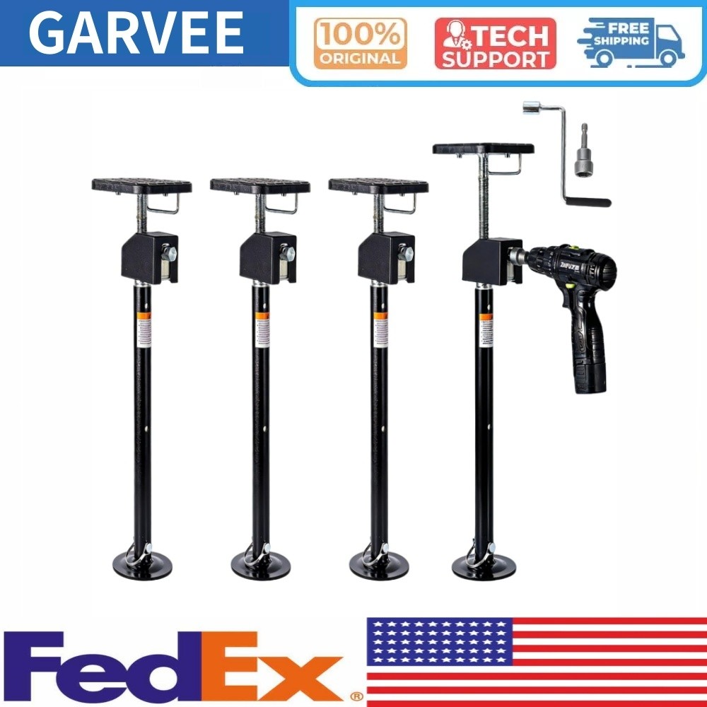 4 Pack RV Slide Out Supports Jack with a Flat Top Support Block RV Stabilizer