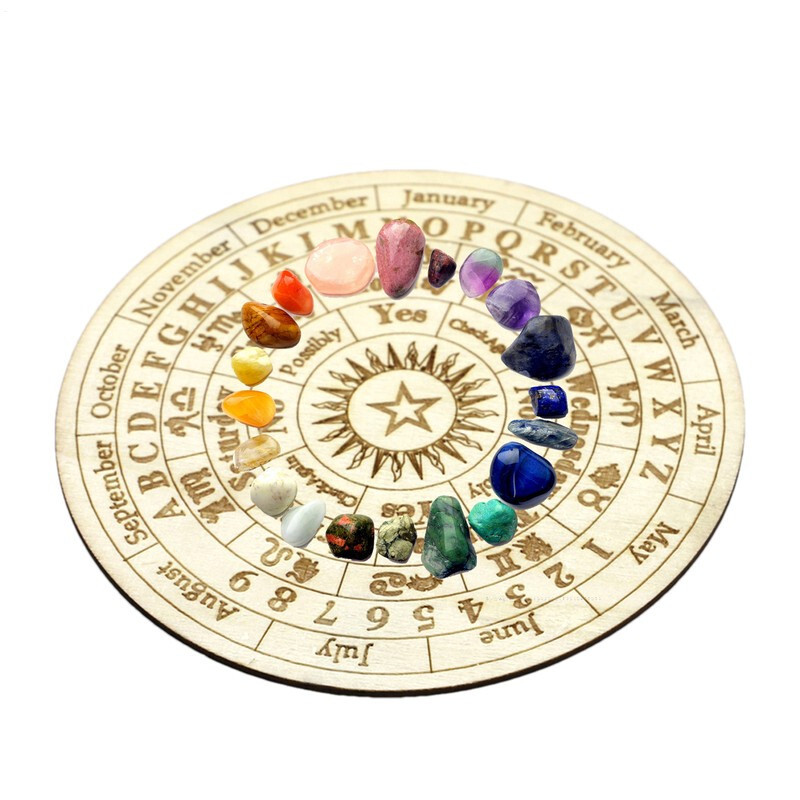 Star Pendulum Board Wooden Dowsing Board Metaphysical Divination Board