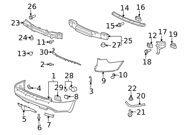 Genuine GM Reverse Sensor Retainer 15930295