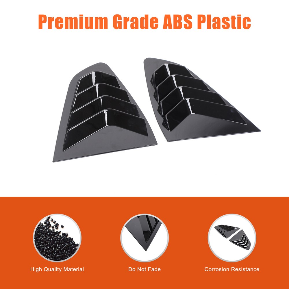 ABS Glossy Black Rear Triangular Louver Trim Panel For BMW X4 2018-2023