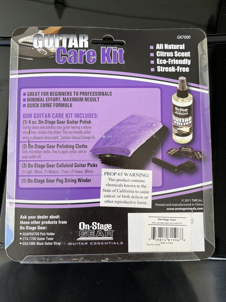 On stage guitar cleaning kit