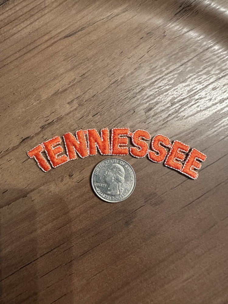 Vintage University ofTennessee Arched Orange Iron On Patch