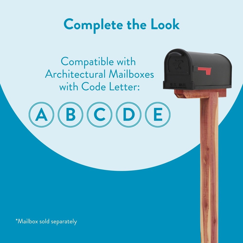 L Mailboxes Dpk000am Drivein Post No Size Aromatic Cedar