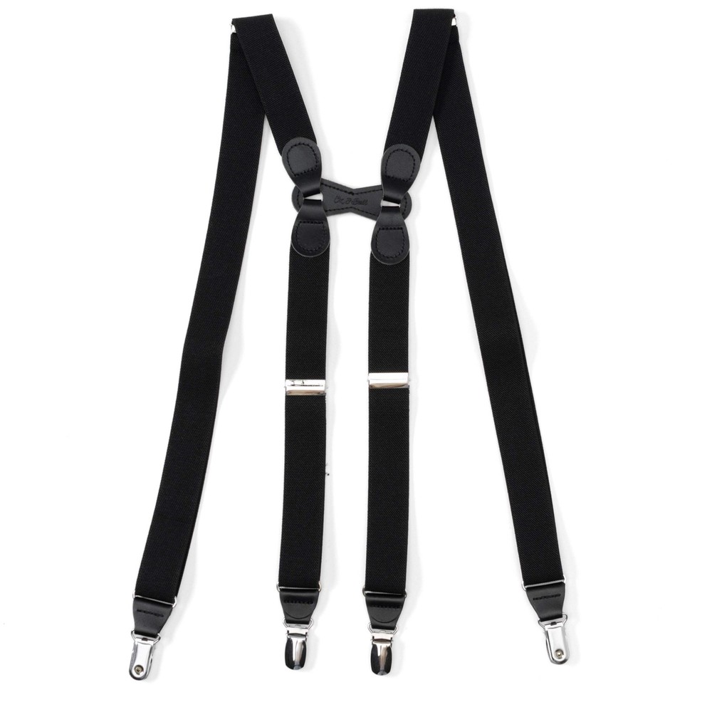 Black H-Back Formal Suspenders