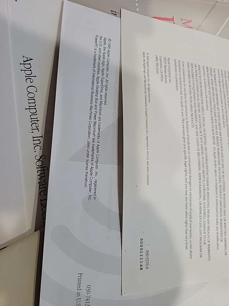 Vintage 1995 Apple System Software Training CD-ROM Macintosh 6200cd RARE!