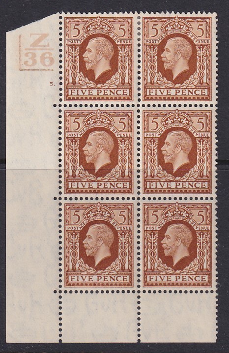 SG446 5d Photogravure Control Block M/MINT(143)