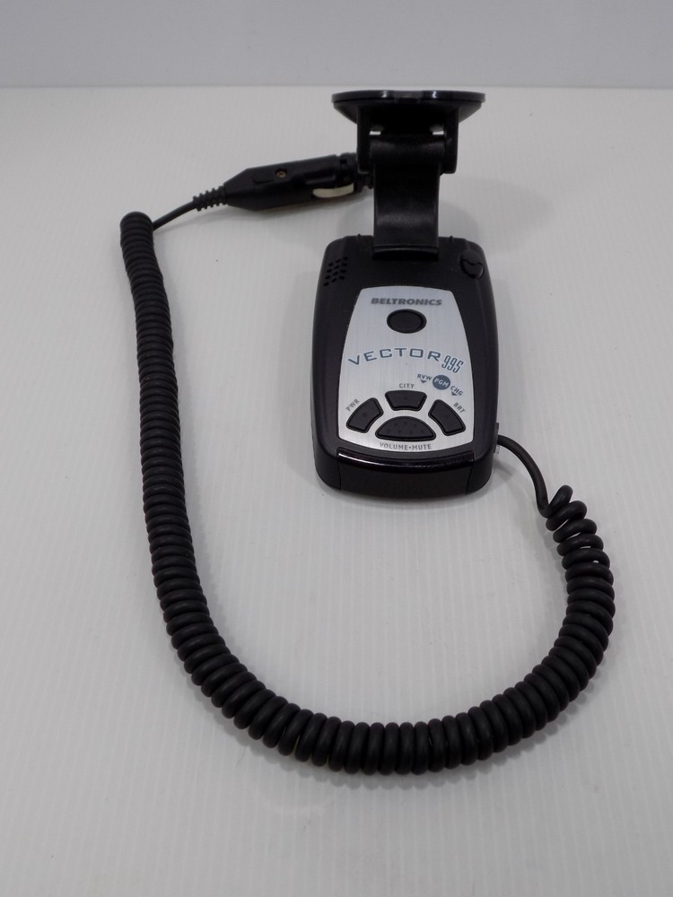 Beltronics Vector 995 Radar Laser Detector & Power Cord Mount WORKS