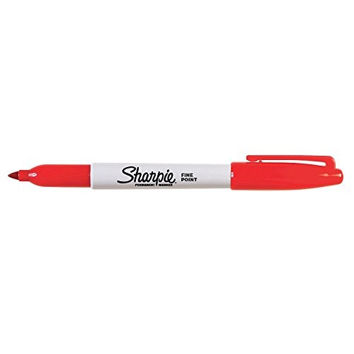 Sharpie Permanent Markers Fine Tip Black Red 2 Pack Quick Drying Ink