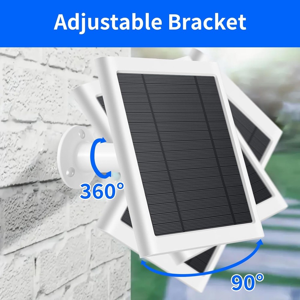 Solar Panel for Ring Camera, Compatible with Rings Spotlight Plus/Pro & 1Pack