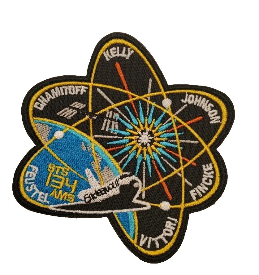 2011 NASA Space Shuttle Mission STS-134 Embroidered Patch 3.5" Hook & Loop Back