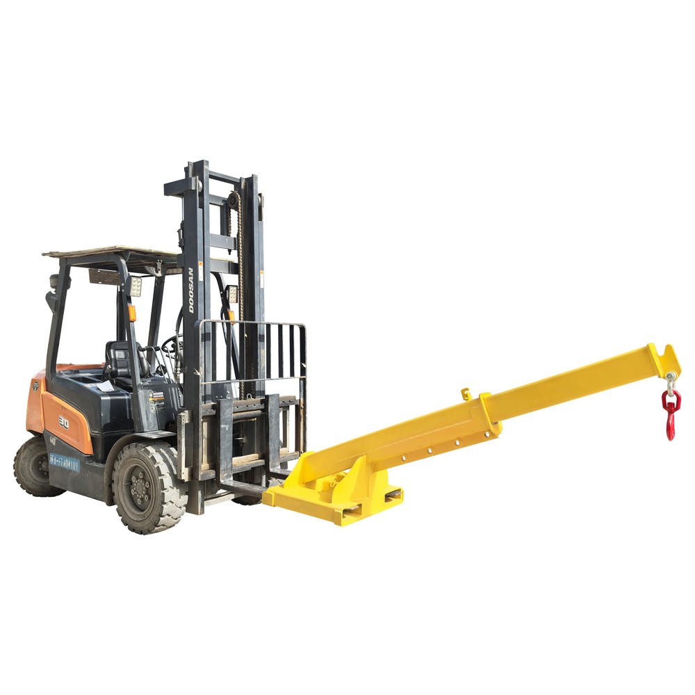 4T Adjustable Mobile Forklift Lifting Boom Telescopic Crane Lifting Attachment