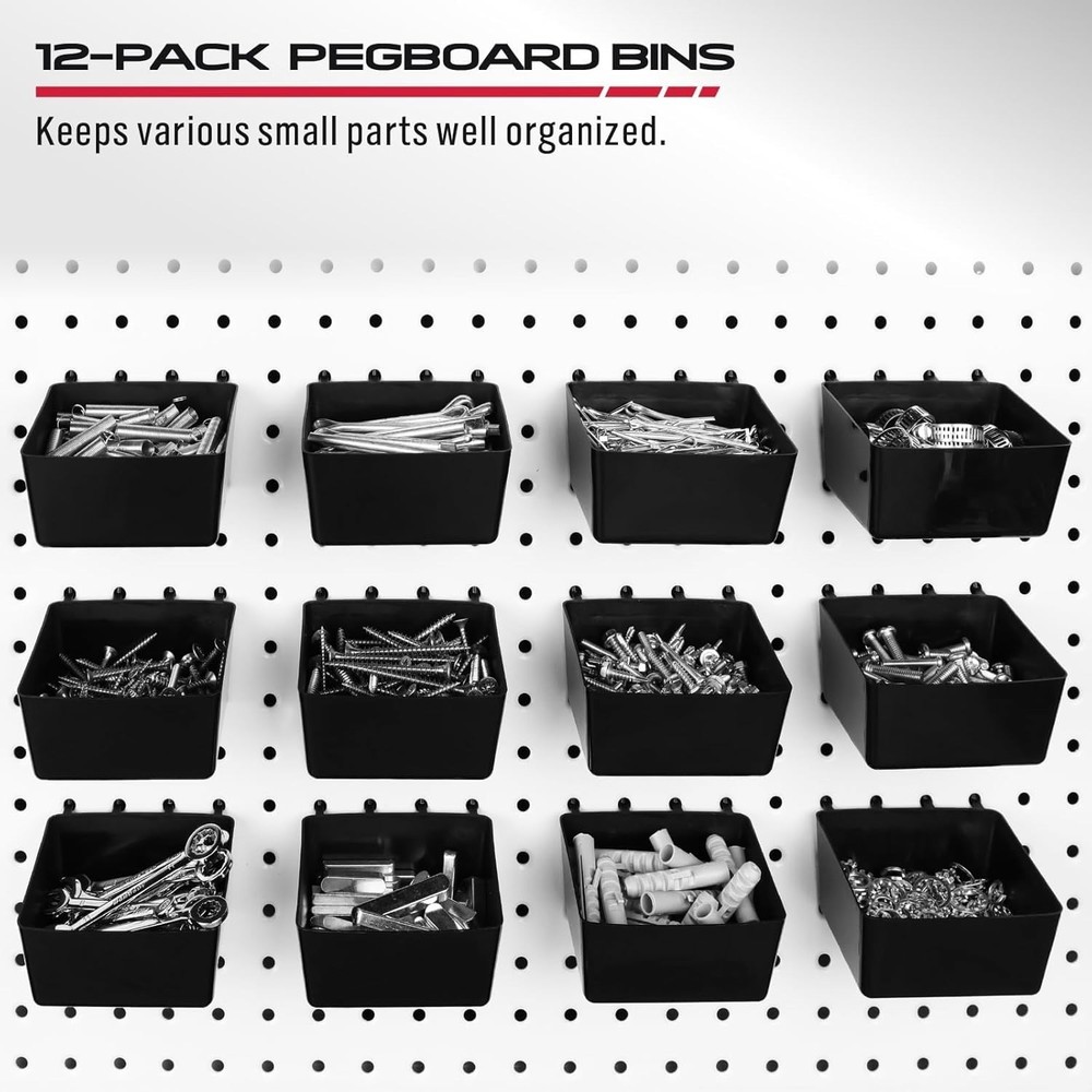 Pegboard Organizer Peg Board Hooks: 300-Piece Hooks for Black