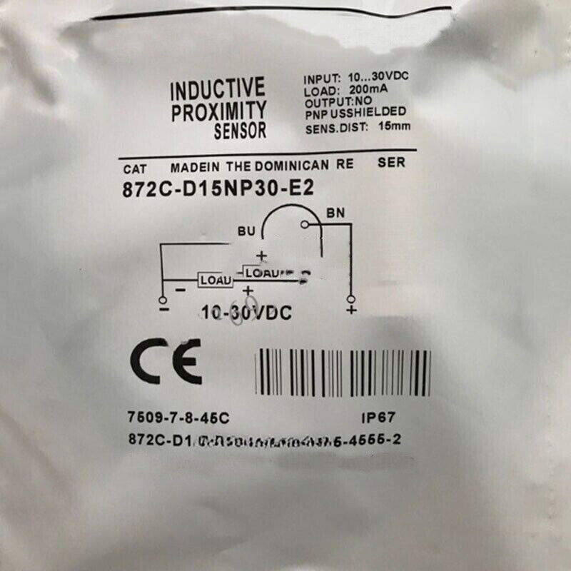 1PCS    Inductive Proximity Switch Sensor 872C-D15NP30-E2