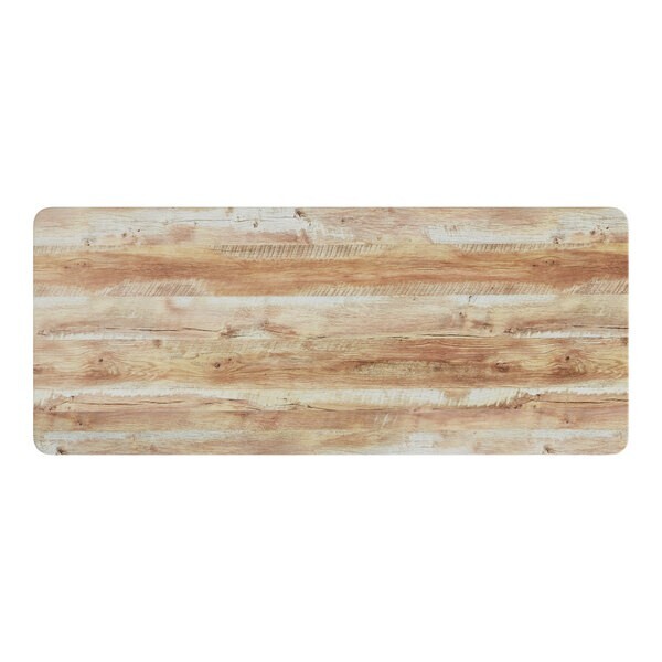 30" x 72" Rectangular Restaurant Table Top with Barnwood Laminate Top Finish