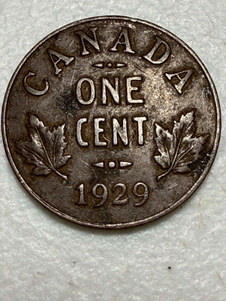 1929 Canada 1 cent coin