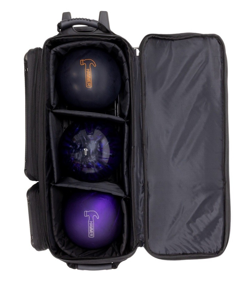New Hammer Carbon Shield 3 Ball Roller Bowling Bag