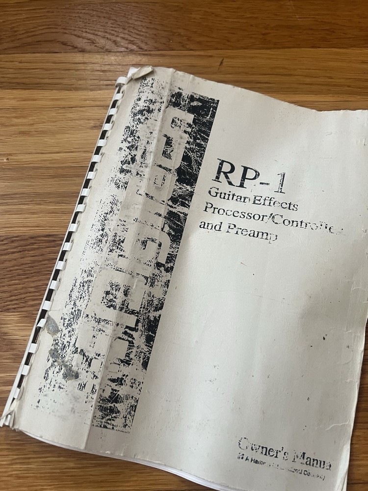 Digitech RP-1 Manual Book Only