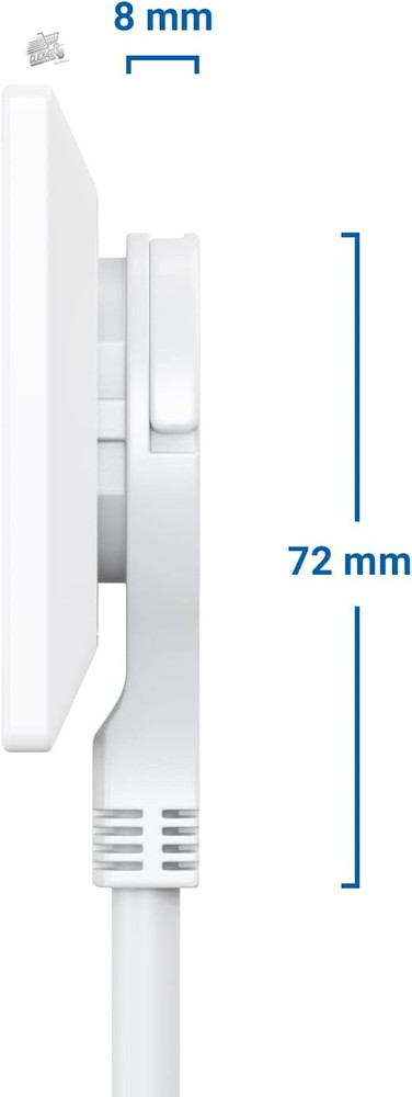 6 Outlet Compartments With Flat Connector Electrical Cable for Inter