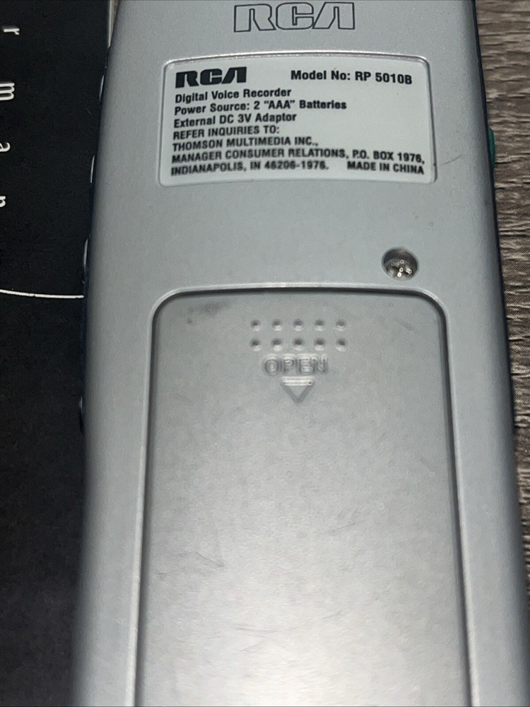 RCA Digital Voice Recorder RP 5012B