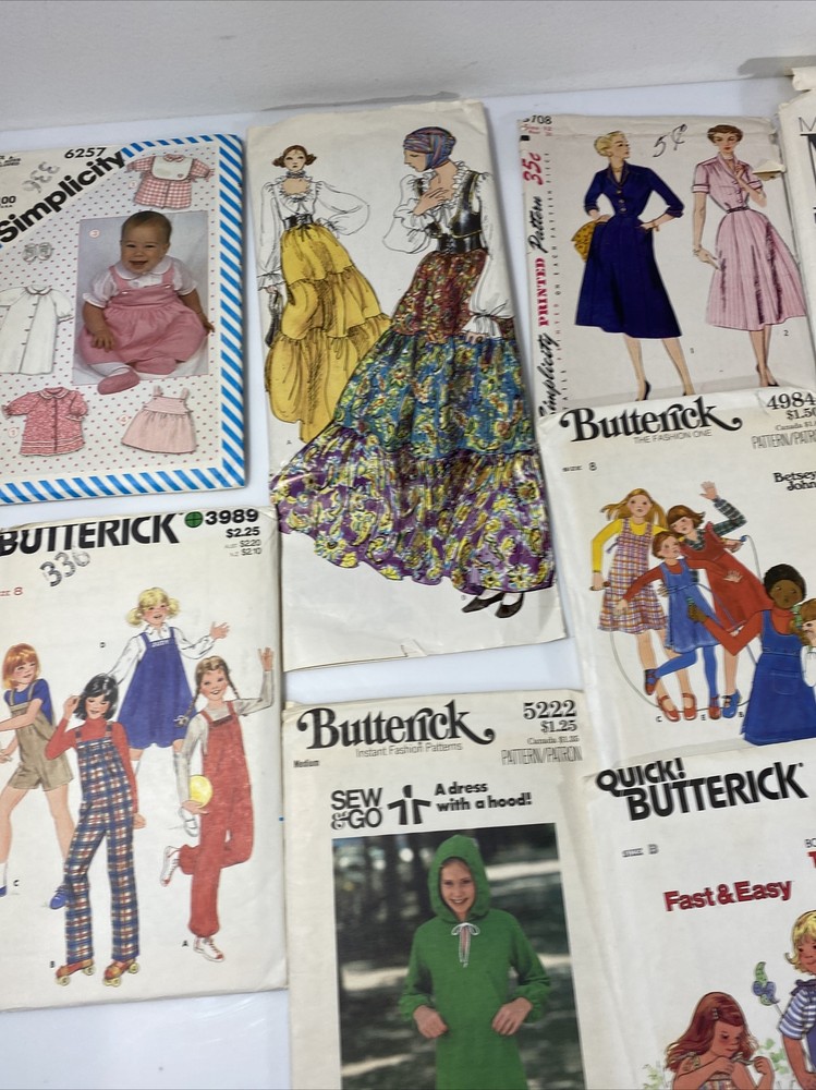 Vintage Sewing Patterns Butterick Lot